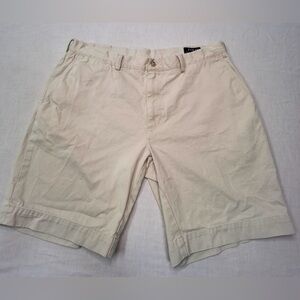 Polo Ralph Lauren Mens 36 Tan Classic Fit Flat Front Chino Shorts